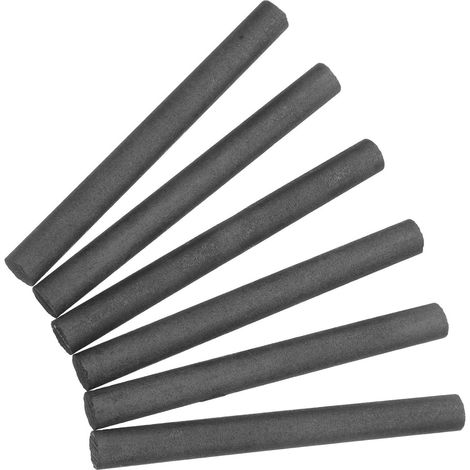 6 Pièces Bâton en Graphite Électrode Noir pour Distribution Uniforme du Courant Installation Facile, pour Moulage Industriel et Expériences Électriques Réutilisable (1/5)
