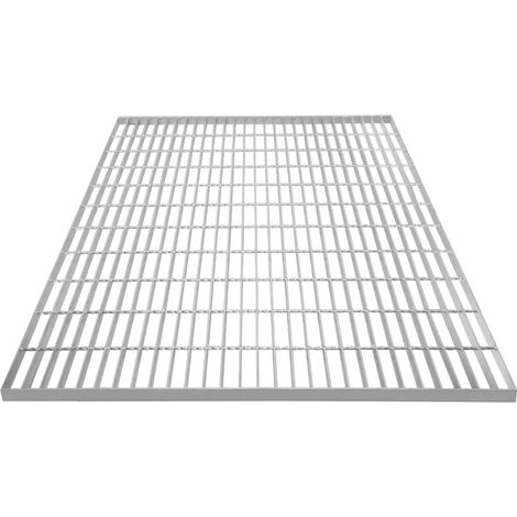 Canaleta Drenaje Cuadrícula Malla Rejilla Acero Galvanizado para Pasarela Pasillo Forja Piso Suelo Desagüe Resistencia a Intemperie 1100x1000x30mm Espesor Metal 4mm Capacidad Carga 1100kg (1/5)