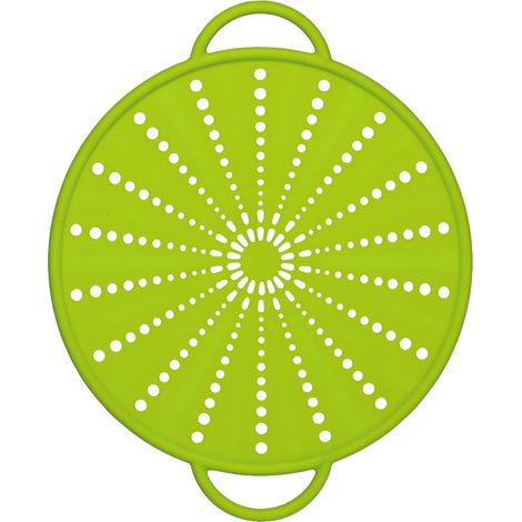 Emsa 514557 - Coperchio antischizzi 5 in 1 in Silicone/Inox, 26 cm, colore: Verde (1/4)