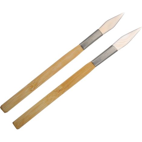 2 Pièces Polisseur D'agate Manche en Bois pour Polissage et Brunissage des Bijoux en Argenté et Cuivre, Outil Artisanal pour Travaux de Métal Couleur Aléatoire (1/5)