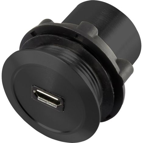 TRU COMPONENTS Micro USB-01-BK Micro USB-Einbaubuchse 2.0 Buchse, Einbau Micro USB A Buchse auf Micr (1/2)