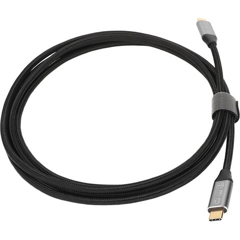 Câble USB-C vers USB-C 3.1 Gen 2, alimentation 100 W (20 V, 5 A), sortie vidéo 4K 60 Hz, synchronisation de données 10 Gbit/s, avec puce E-Marker, longueur 1 m. (1/5)
