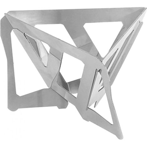 Cafetière portable pliable en acier inoxydable, filtre conique pour camping, randonnée et voyage en plein air (1/5)