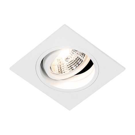 Square Recessed Spotlight White Adjustable - Chuck 70