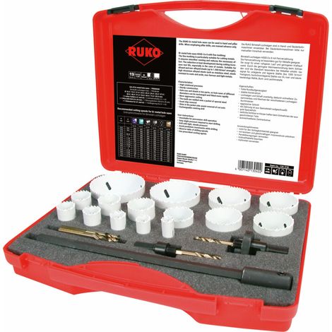 RUKO Bimetall-Lochsägen-Satz HSSE-Co 8 im Kunststoffkoffer - 126318 (1/5)