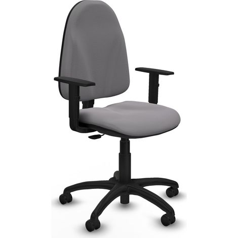 Algarra CP similpiel gris brazos 1D base poliamida ruedas engomadas 50mm
