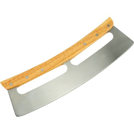 Coupe-pizza professionnel, lame en acier inoxydable trempé de qualité alimentaire, couteau à pizza portatif avec étui de protection et poignée simple. (1/5)