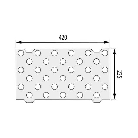 DINAC-Bohrschablone für taktile Bodenindikatoren Dinaplot - 1022650 (1/3)
