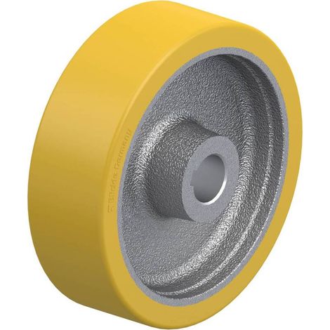 [NEUWERTIG] B-Ware Blickle Antriebsrad Schwerlastrad Polyurethan Rad Hellbraun Nabennut 160mm 700kg (1/2)