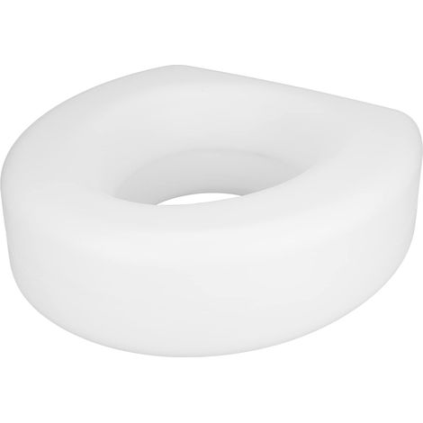 Siège de toilette surélevé - Simple - Sans couvercle - Pour personnes âgées, handicapées et handicapées - Blanc (1/5)