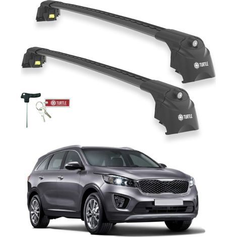 TURTLE kompatibel mit Kia Sorento Prime (Um) 2015-2020 Dachträger Air2 Schwarz (1/5)
