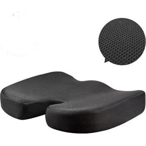 Office Chair Cushion - Ergonomic and Orthopedic Memory Foam Cushion - Black, Large (1/5)