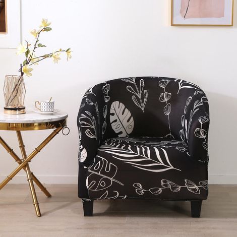 AIDUCHO Housse De Fauteuil Extensible Housse De Chaise Imprimé Amovible Lavable Housse De Canapé Modern Revêtement De Fauteuil Pour Comptoir De Bar Salon Salle À Manger Réception Bureau (4) (1/5)