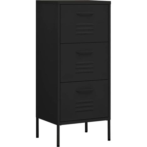 vidaXL Armario de almacenamiento acero negro 42,5x35x101,5 cm (1/2)