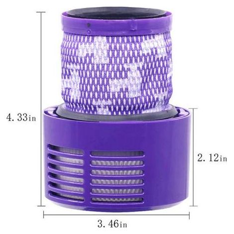 Rebirthcare Filtre pour Dyson V10, 3 Filtres pour Dyson V10 SV12 Cyclone Séries, V10 Absolute, V10 Animal, V10 Motorhead, V10 Total Clean Aspirateurs Sans Fil Remplacement Accessoires DY-969082-01 (1/5)