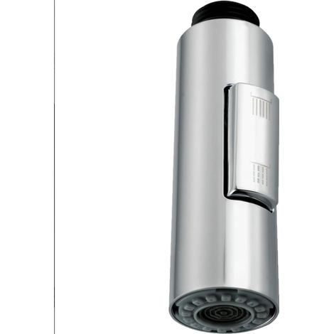 Pommeau de douche extractible pour robinet de cuisine, deux modes, acier inoxydable (B-Argent) (1/5)