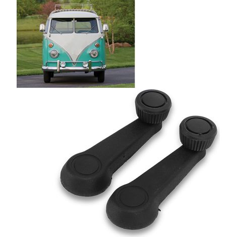 Ein Paar Fenstergriffe für VW T2 T25 Transporter Camper Van 1969-1991, schwarz (25133). (1/5)