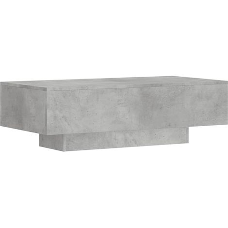 Table basse gris béton 100x49,5x31 bois d'ingénierie (1/5)