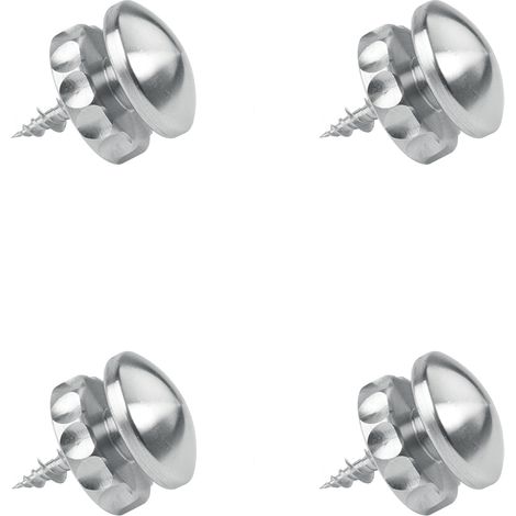 Lot de 4 Supports miroirs réglables Alu - L'Attachante