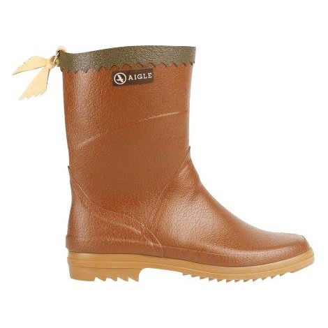 Bottillon Bison ambre 42 homme – Caoutchouc naturel – Semelle crantée pour accroche et amorti – Doublure en polyamide lavable – Aigle