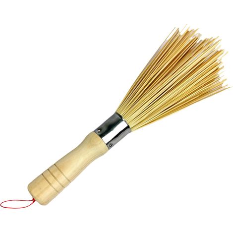 Brosse à vaisselle en bambou, brosse de nettoyage écologique en bois, ustensile durable pour casseroles antiadhésives, spatule en bois pour poêle, évier en fonte et accessoires de cuisine. (1/5)