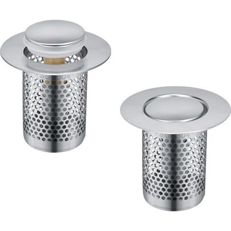 304 stainless steel sink strainer – 33 x 51.3 mm pop-up waste – Easy installation, compatible with 33-55 mm sinks (1/5)