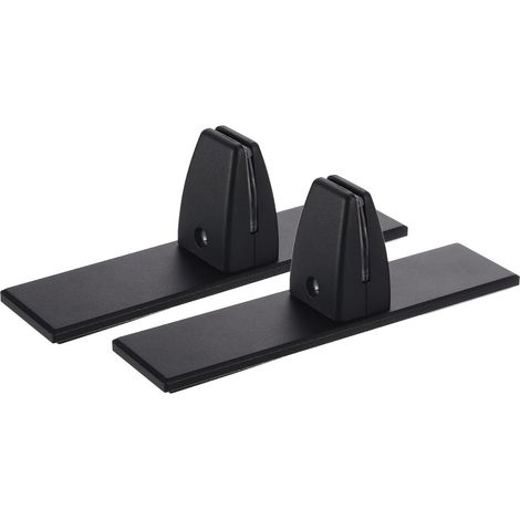 Support de Fixation pour Cloison de Bureau, 2 Supports de Base Amovibles pour Pinces de Séparation de Bureau pour Panneaux de 4 à 9 mm d'Épaisseur, Noir (1/5)