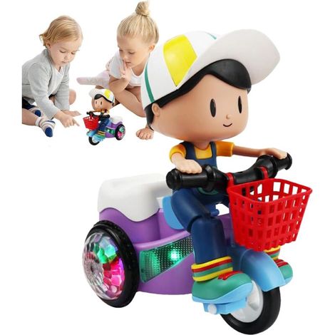 Voiture Enfant, Tricycle Musical Garçon, Lumières Musicales
