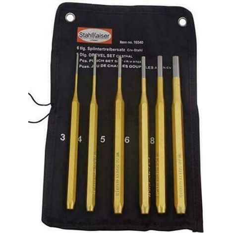 SET CACCIASPINE LUNGHI LUNGO 6 PZ PEZZI 3 10 MM 200 MM RIMOZIONE PERNI 540
