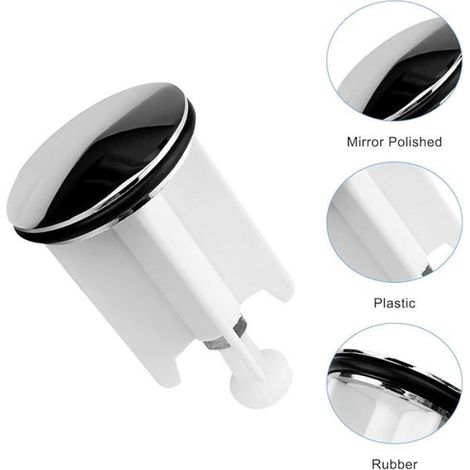 2 Pièces Bouchon Evier Cuisine,Bouchon Lavabo Salle de Bain,Bouchon évier Universel,Bouchons de Lavabo Réglable, (1/5)
