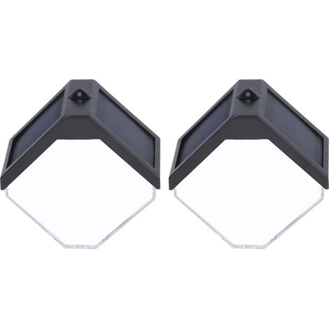 Appliques murales solaires à double mode d'éclairage, étanches IP55, longue durée de vie, projecteurs solaires d'extérieur pour jardin et cour. (1/5)