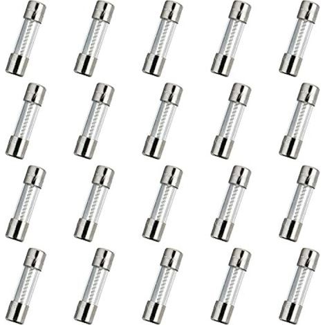 T5AL250V 20 pièces 5x20mm fusible en verre à fusion lente 5A 250V 0.2 x 0.78 pouces fusible à retardement (1/4)