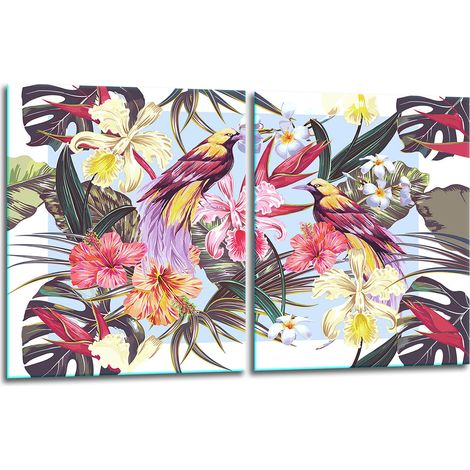 TAGLIERE IN VETRO 2x40x52 FIORI (1/5)