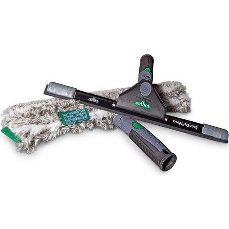 Unger Kit Starter ErgoTec Ninja 3-in-1 (AKN10) Kit Pulizia Vetri Tergivetro e Lavavetro 35cm