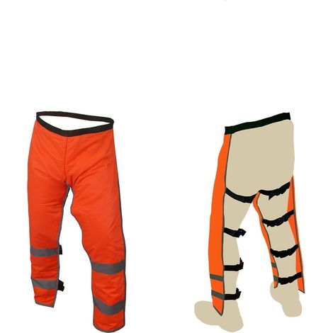PATTONES - Zahon anticorte motosierra alta visibilidad Clase 2 Talla 2XL