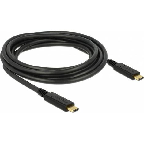 Delock Câble USB-C USB 2.0 USB-C® mâle, USB-C® mâle 3.00 m noir 83325 (1/2)