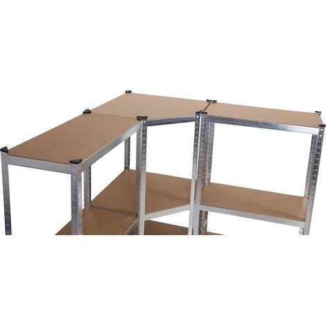 Ensemble d'Étagère d'angle à Charge Lourde Grise : 160 X 70 X 40 cm Robuste et Polyvalente, 700 kg (1/5)