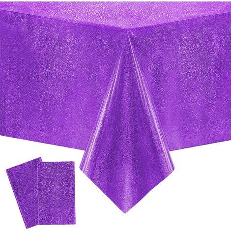 Party Tablecloth, 2 Pieces Rectangular Party Tablecloth 137x274 cm, Iridescent Tablecloths, Party Decorations, for Children's/Adults' Birthday Parties, Weddings, Picnics, Baby Showers, Christmas, 20 M (1/5)
