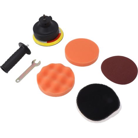 Kit 5 Pad Polissage Voiture Abrasif Papier Givré Tête Polisseuse Perceuse Électrique pour Lustrage Scellement Émail (1/5)