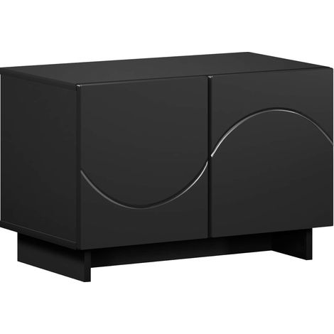 TV-Lowboard 60 x 34,5 x 40 cm Schwarz Holzwerkstoff vidaXL (1/5)