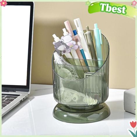 Tbest Tube de rangement pour pinceaux de maquillage Makeup Brush Holder, Multifunctional Cosmetic Organizer with meuble boite (1/5)