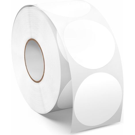 1000 Pieces Gommettes Rondes Blanches 38 mm Autocollantes Pastilles Adhésives Étiquettes Circulaires en Vinyle et ÉTanche pour Bureau & Entrepôts (1/5)