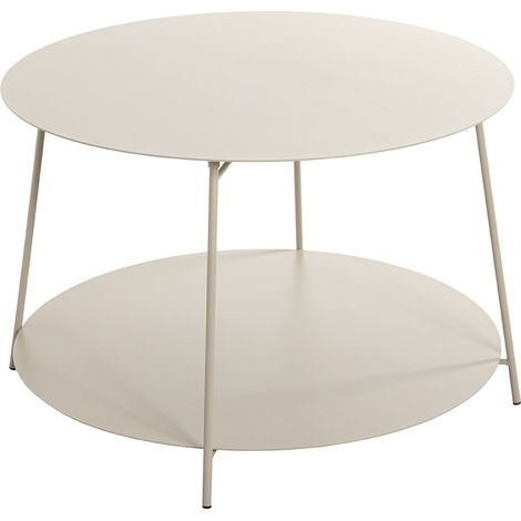 Table basse ronde Table d'appoint en métal coloris gris - Diamètre 65 x Hauteur 40 cm (1/5)
