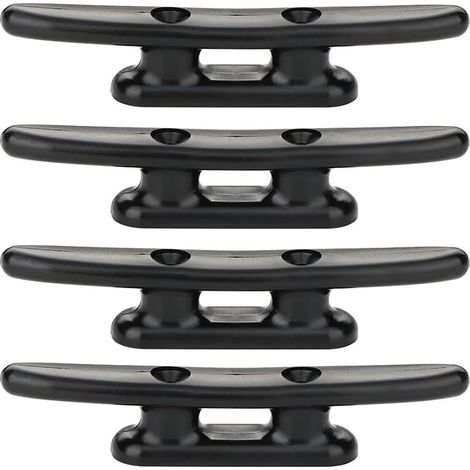 Rope Cleat, 4 Pieces in High Quality Nylon, for Boats, Canoes, High Quality Mooring Cleat, Deck Hardware, Pontoon, Yacht, Kayak, Boat, Docks, Boat Cleat (100 mm) (1/5)