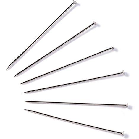Épingles à piquer, 0,60 x 32mm, argenté, 500g, boîte plastique (1/3)