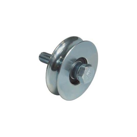 RUOTA CANCELLI GOLA TONDA 1 CUSCINETTO A SFERA ART.400  ø mm.120x24  portata Kg.250    COMBI