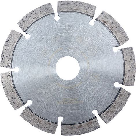 Diamwood Disque diamant avec segments soudés laser - 1 pièce - 125 mm x 22,23 mm x 10 mm - Épaisseur 2,2 mm - 9 segments - Coupe à sec ou à eau, adapté pour béton et matériaux de construction (1/2)