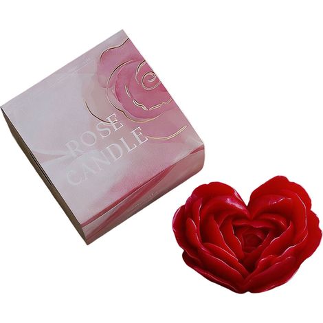 Vela aromática de soja con forma de corazón para el-1