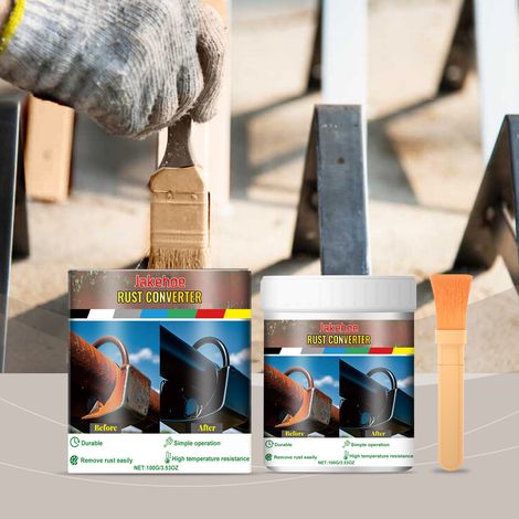 Rust-preventing and corrosion-converting paint, metal rust-preventing paint, rust-converting agent, equipment protection coating, cleaning and maintenance -- 100g1 + brush1 -- BIEMMEDUE (1/5)