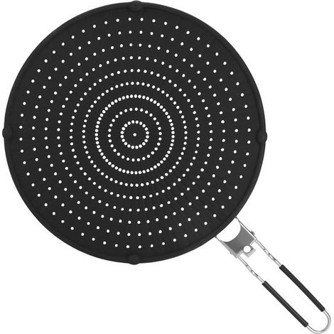 Filtro spray in silicone da 32 cm con protezione antischizzi di grasso pieghevole - Protezione antischizzi di olio resistente al calore - Isolamento termico - Tappetino di raffreddamento. (1/5)